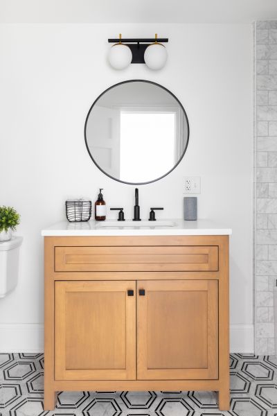 Custom Vanity Installation in Garland